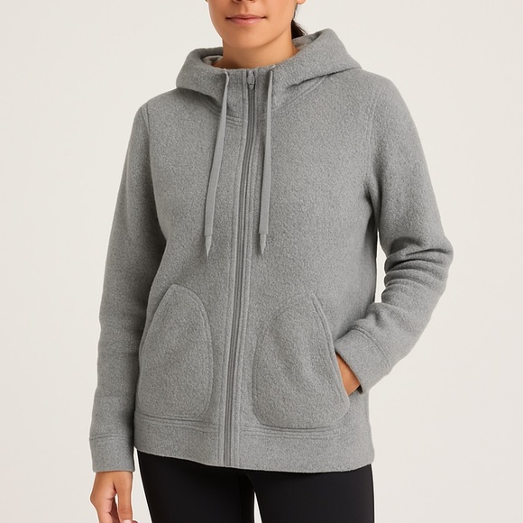 Lululemon Gray So Sherpa Hooded Jacket - Picture 1 of 7